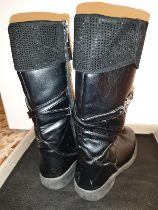 Stivaletti bambina con risvolto glitterato num. 34