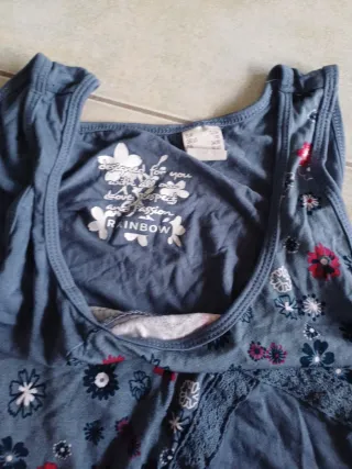 Canotta donna grigio e rosa