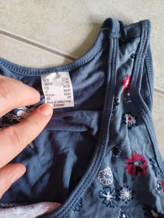 Canotta donna grigio e rosa