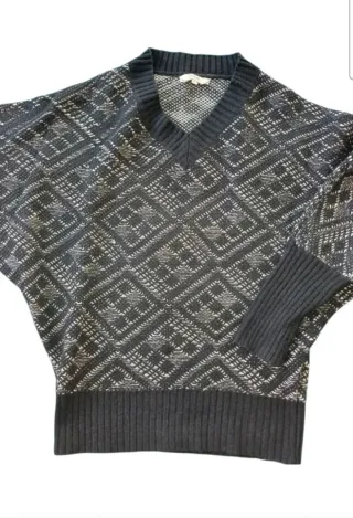 Camisola Morcego Cinza e Branco Tamanho S