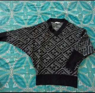 Camisola Morcego Cinza e Branco Tamanho S