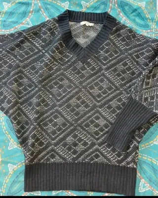 Camisola Morcego Cinza e Branco Tamanho S