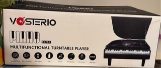 Tocadiscos Vosterio Piano B-629-7 Negro