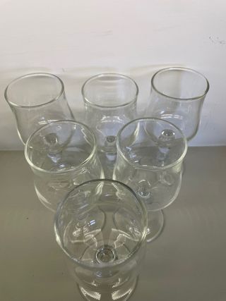 Set 6 Bicchieri Calice Vetro Trasparente