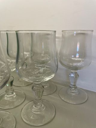 Set 6 Bicchieri Calice Vetro Trasparente