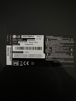 LG Smart TV 55 4K HDR 10+ panel para reparar ,