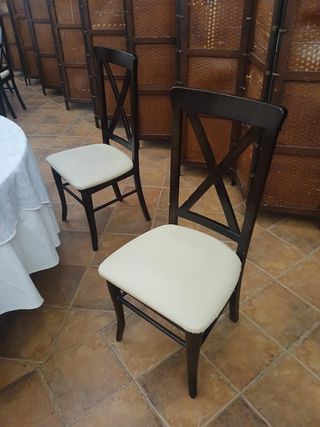 Sillas de comedor madera y polipiel