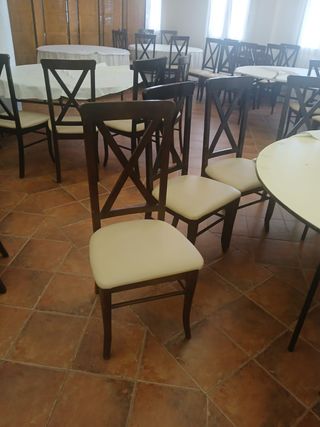 Sillas de comedor madera y polipiel