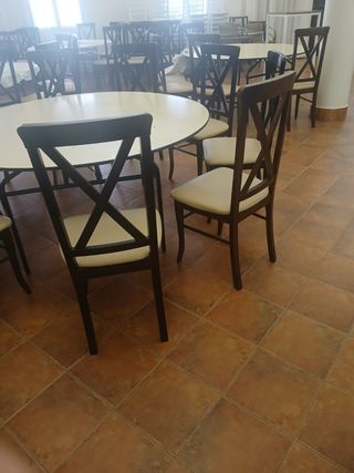 Sillas de comedor madera y polipiel