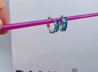 Pendientes Aro Abrazo Azul Pandora