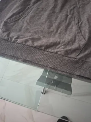 Felpa con cappuccio uomo leggera grigia