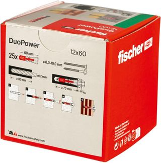 FISCHER, DUOPOWER 12 x 60, caja redonda con 25 tac