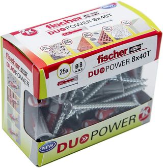 FISCHER, DUOPOWER 12 x 60, caja redonda con 25 tac