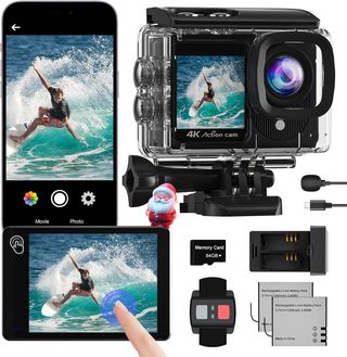 Cámara Deportiva 4K Táctil + Accesorios