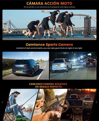 Cámara Deportiva 4K Táctil + Accesorios
