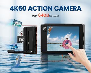 Cámara Deportiva 4K Táctil + Accesorios