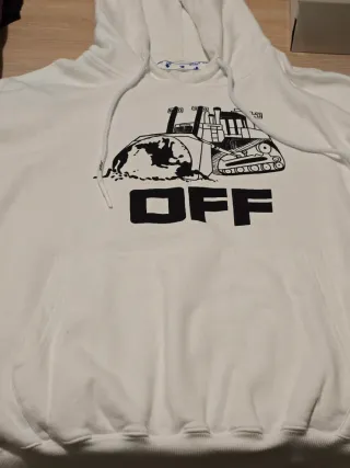 Sudadera Off White Blanca con Capucha