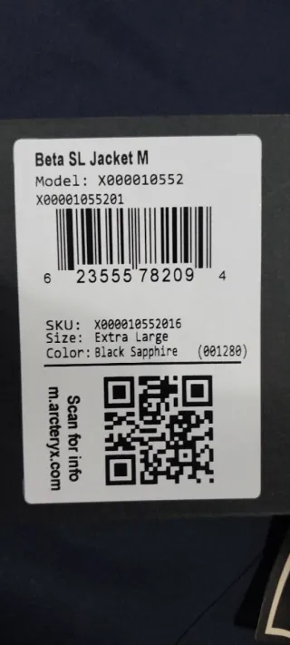 Chaqueta Arcteryx Beta SL Talla XL