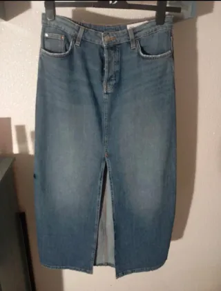 Falda vaquera larga Zara