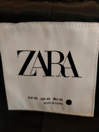 Abrigo Lana Zara Negro Oversize