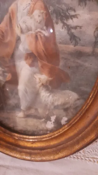 Quadro sacro con cornice dorata