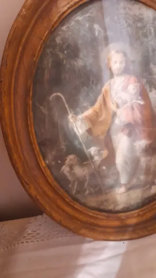 Quadro sacro con cornice dorata