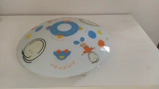 Plafoniera Bambini Vetro e Plastica