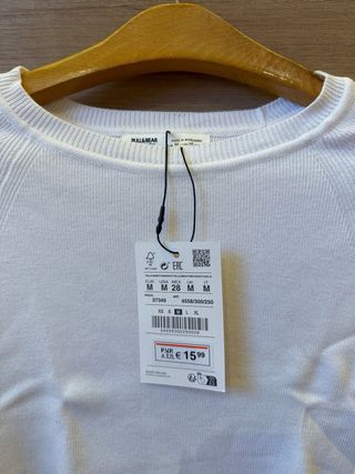 Jersey blanco Pull&Bear manga larga