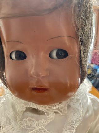 Bambola vintage Bonomi con capelli veri