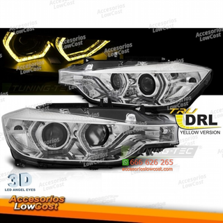 FAROS DELANTEROS OJOS DE ÁNGEL LED AMARILLO DRL C
