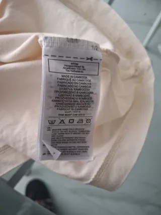 T-shirt Adidas beige/bianca