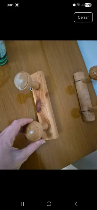 Colgadores Perchas Madera y Metal