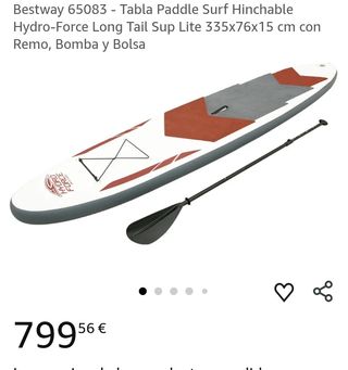 Bestway 65083 Tabla Paddle Surf Hinchable Hydro-Force Long Tail Sup Lite 335x76x15 cm
