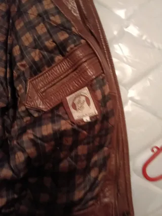 Cazadora de piel marrón Talla S