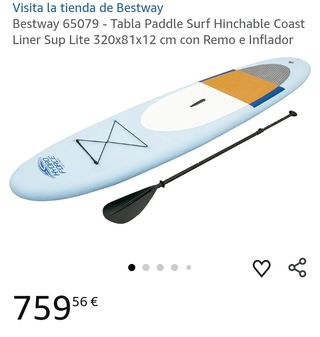 Bestway 65079 Tabla Paddle Surf Hinchable Coast Liner Sup Lite 320x81x12 cm