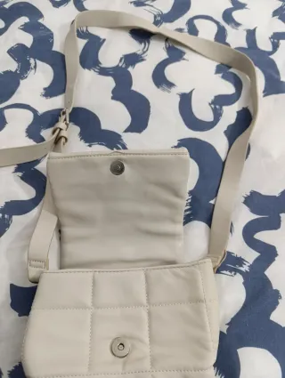 Bolso acolchado Mango beige