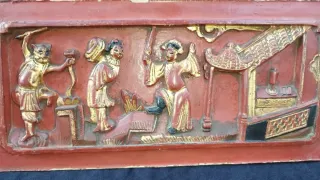 Tablas chinas antiguas talladas