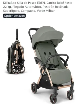Silla Paseo Kikkaboo Edén Bebé Plegable 22kg