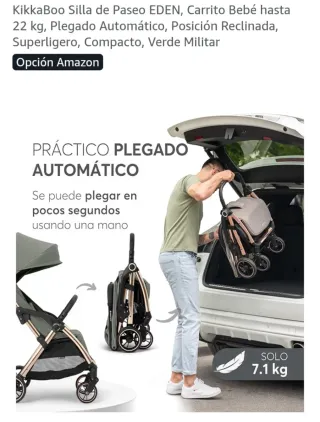 Silla Paseo Kikkaboo Edén Bebé Plegable 22kg