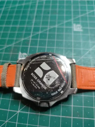 Reloj Hugo Boss Hombre Gris Naranja