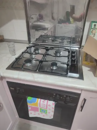 Muebles de cocina color rosa