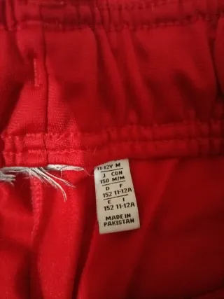 Pantalón chándal Adidas Rojo Talla 11/12
