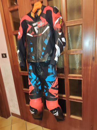 Tuta pelle moto 2 pezzi Rebelhorne Inferno