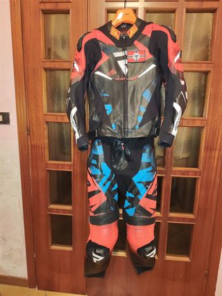 Tuta pelle moto 2 pezzi Rebelhorne Inferno
