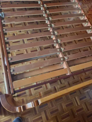 Cama antigua madera maciza 135x180