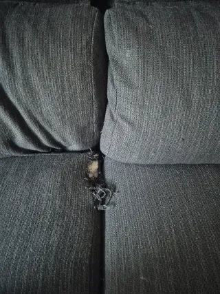 Sofá chaise longue modular gris tela