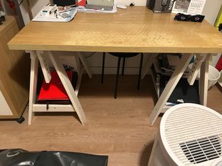 Mesa escritorio madera y metal