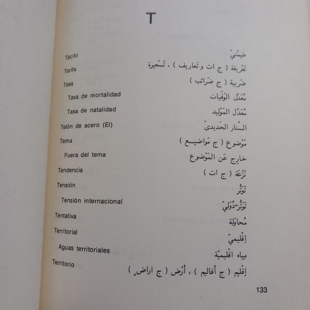 Glosario español-árabe política y diplomacia