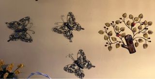3 Mariposas y Árbol de la Vida Metal