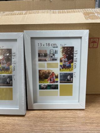 2 Marcos de fotos blancos 13x18 cm